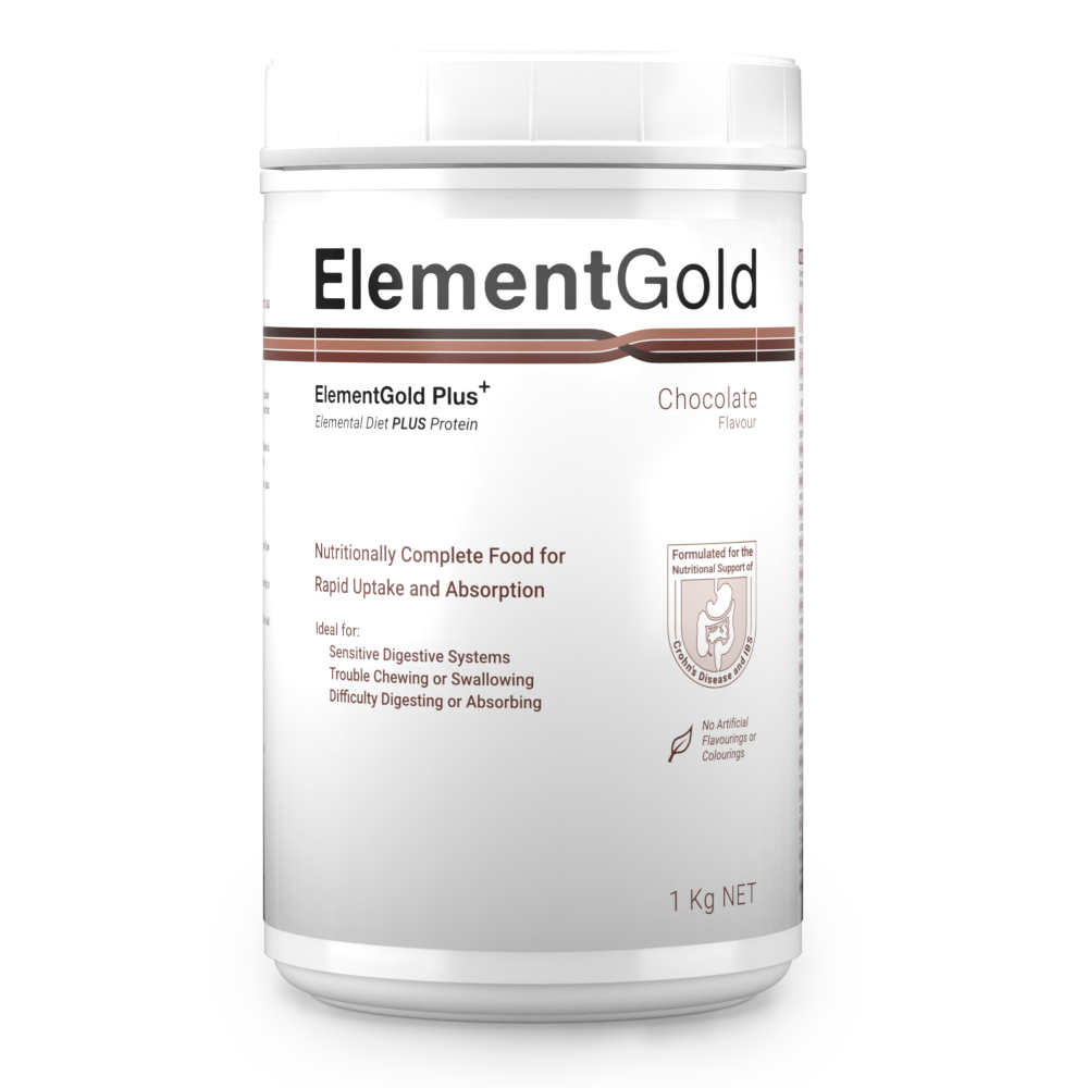 1Kg tub of ElementGold Plus, Chocolate Flavour