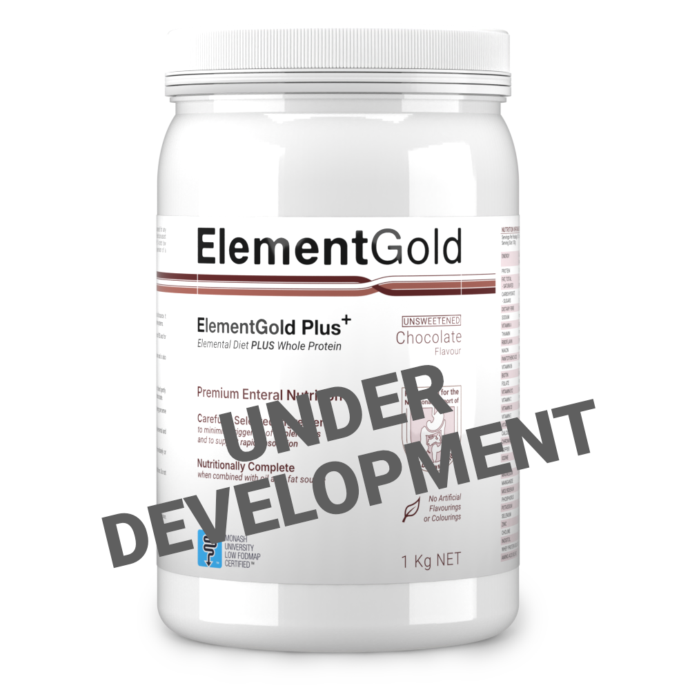 1Kg tub of ElementGold Plus, Unsweetened Chocolate Flavour